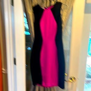 Boston proper pink and black dress